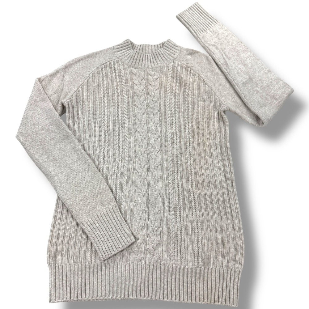 AG Adriano Goldschmied Sweater‎ Women Size Small S Beige Cotton Cashmere